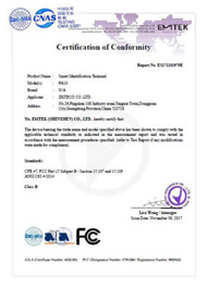 PA10 FCC Certificate