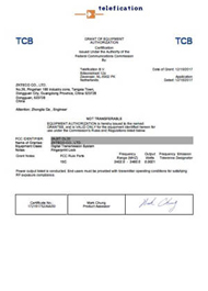 DL30B FCC ID (2.4GHZ) Certificate
