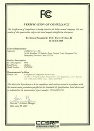 ZK7550W FCC Certificate